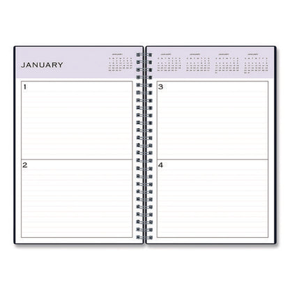 Perpetual Daily Planner, 8.5 X 5.5, Blue Cover, 52 Weeks: Undated