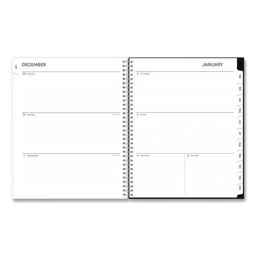 Analeis Create-your-own Cover Weekly/monthly Planner, Floral Artwork, 11 X 8.5, White/black/coral, 12-month (jan-dec): 2025