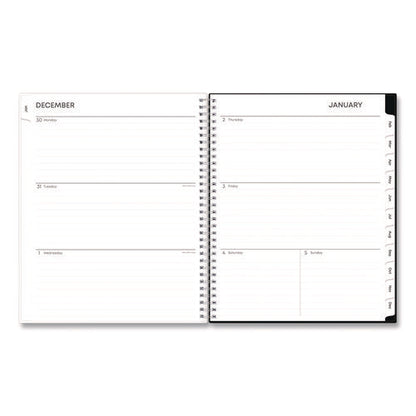 Analeis Create-your-own Cover Weekly/monthly Planner, Floral Artwork, 11 X 8.5, White/black/coral, 12-month (jan-dec): 2025