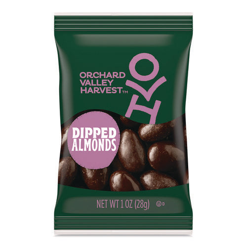 Dipped Almonds, Dark Chocolate, 1 Oz Bag, 8/pack