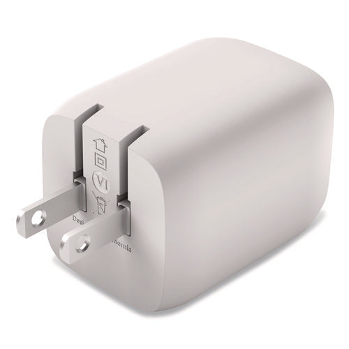 Boost Charge Pro Dual Usb-c Gan Wall Charger With Pps, White