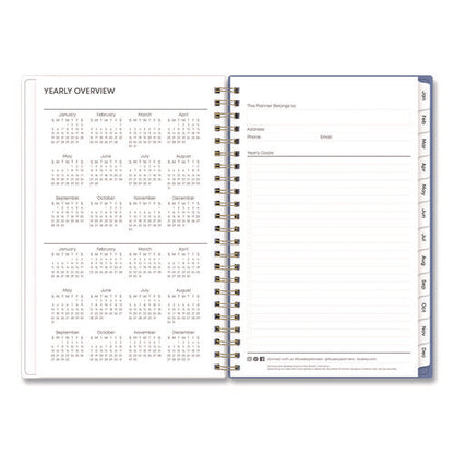 Cocorrina Weekly/monthly Planner, Pastel Paisley Artwork, 8 X 5, Blue/pink/white Cover, 12-month (jan To Dec): 2025