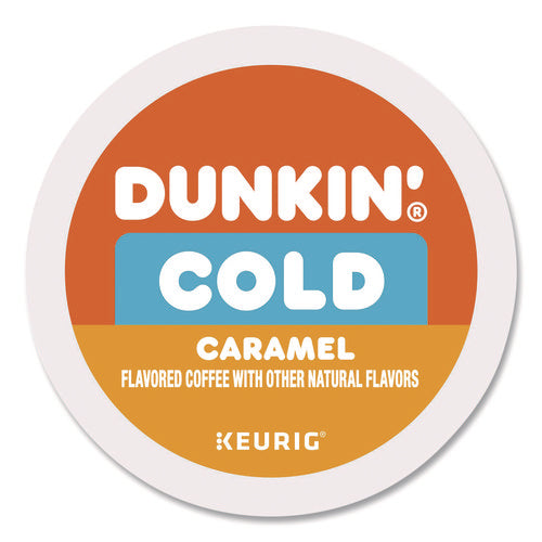 Cold Iced Coffee K-cups, Caramel, 0.44 Oz, 22/box