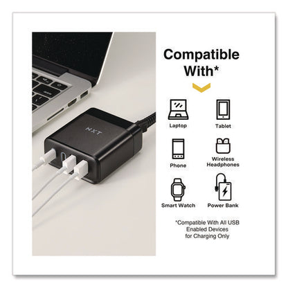 4-port Usb Charger, Black