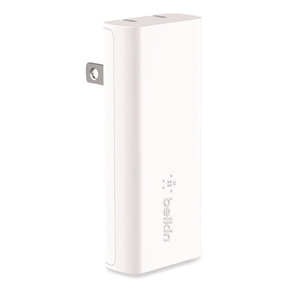 Boost Charge Dual Wall Charger With Pps + Usb-c Cable With Lightning Connector, White