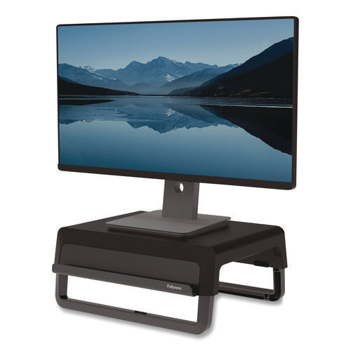 Breyta Monitor Stand, 13.94" X 11.97" X 3.23" To 5.9", Black, Supports 33 Lb