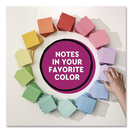 Super Sticky Notes, 3 X 3, Mulberry, 90 Sheets/pad, 5 Pads/pack