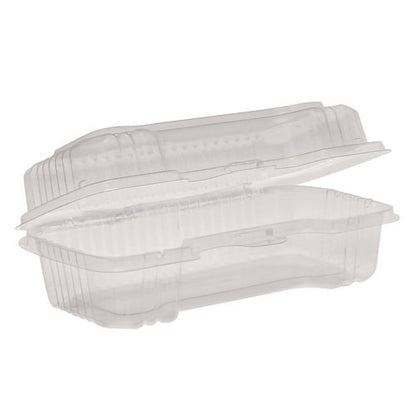 Hinged Lid Hot Dog Container, 6.5 X 2.25 X 2.75, Clear, Plastic, 250/carton