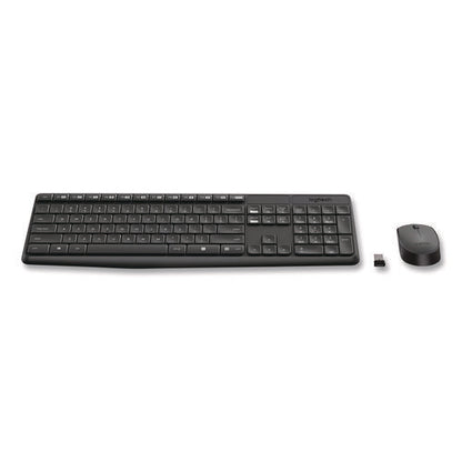 Mk235 Wireless Keyboard And Optical Mouse Combo, 2.4 Ghz Frequency, 33 Ft Wireless Range, Black