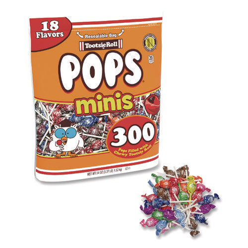 Pops Minis, Assorted Flavors, 36 Oz Bag, 200 Pieces