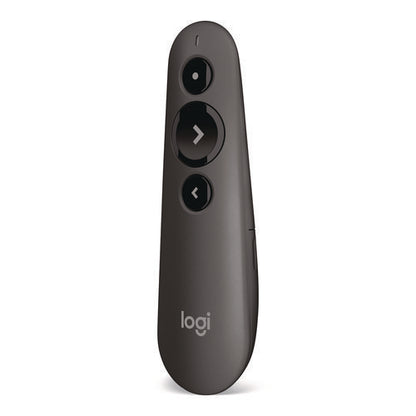 R500 Laser Presentation Remote, Class 1, Projects 65 Ft, Gray