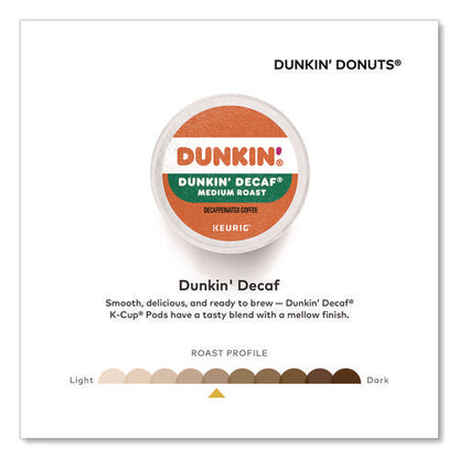 K-cup Pods, Dunkin' Decaf, 44/box