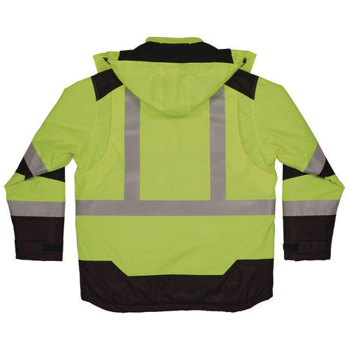 Glowear Class 3 Hi-vis Winter Jacket With Amplifire Heat Reflective Lining, Small, Lime