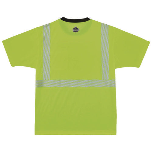 Glowear 8280bk Class 2 Performance T-shirt With Black Bottom, 10x-large Long, Lime