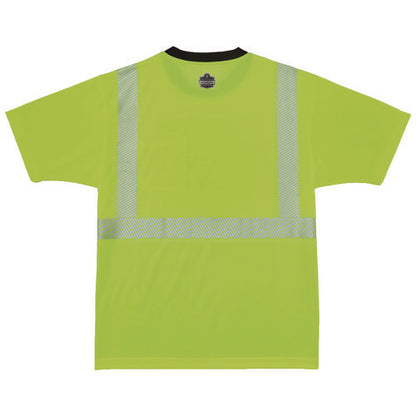 Glowear 8280bk Class 2 Performance T-shirt With Black Bottom, 10x-large Long, Lime