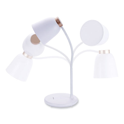 Wireless Charging Led Desk Lamp, 15.47" High, White