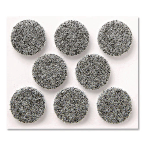 Felt Pad Protectors, 1" Diameter, Gray, 16/pack