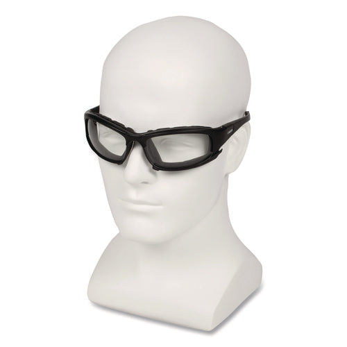 V50 Calico Safety Eyewear With Head Strap, Kleenvision Anti-fog Coating, Black Nylon Frame, Clear Polycarbonate Lens