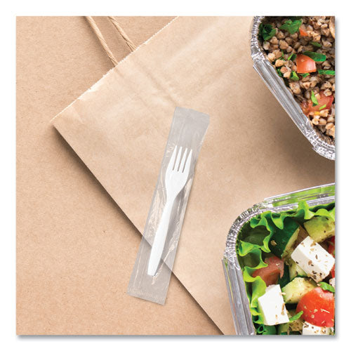 Regal Mediumweight Cutlery, Individually Wrapped, Fork, Plastic, White, 1,000/carton