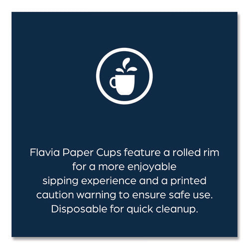 Hot Beverage Paper Cup 10 Oz, Flavia Design, Blue, 100/sleeve, 10 Sleeves/carton