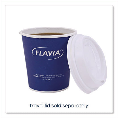 Hot Beverage Paper Cup 10 Oz, Flavia Design, Blue, 100/sleeve, 10 Sleeves/carton