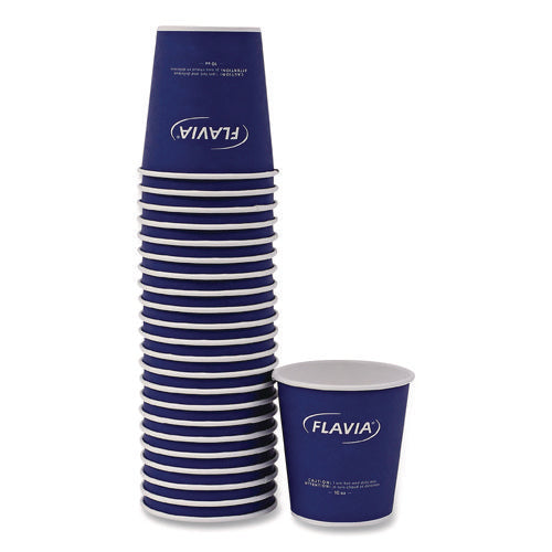 Hot Beverage Paper Cup 10 Oz, Flavia Design, Blue, 100/sleeve, 10 Sleeves/carton