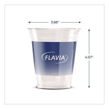 Cold Cups 12 Oz, Blue Band Flavia Logo, Clear/blue, 900/carton