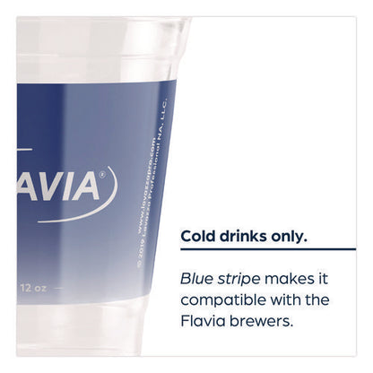 Cold Cups 12 Oz, Blue Band Flavia Logo, Clear/blue, 900/carton