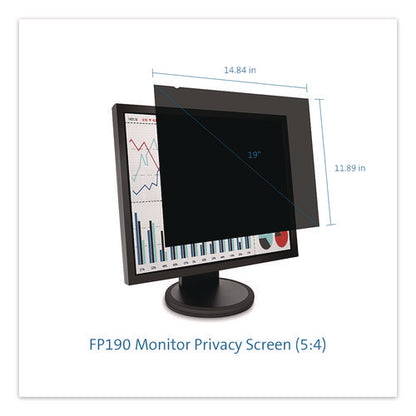 Anti-glare Reversible Privacy Screen For 19" Widescreen Flat Panel Monitor, 5:4 Aspect Ratio