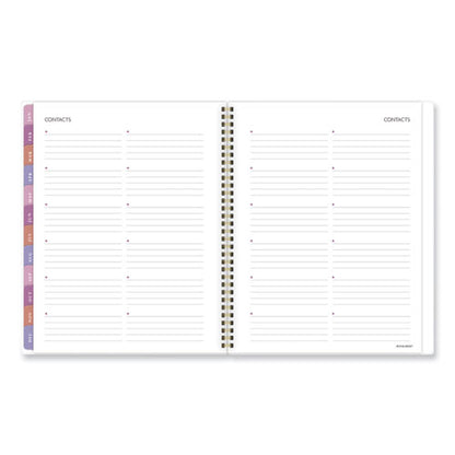 Badge Floral Weekly/monthly Planner, Floral Artwork, 11 X 9.2, White/multicolor Cover, 13-month (jan To Jan): 2024 To 2025