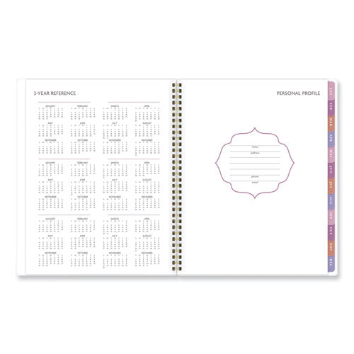 Badge Floral Weekly/monthly Planner, Floral Artwork, 11 X 9.2, White/multicolor Cover, 13-month (jan To Jan): 2024 To 2025