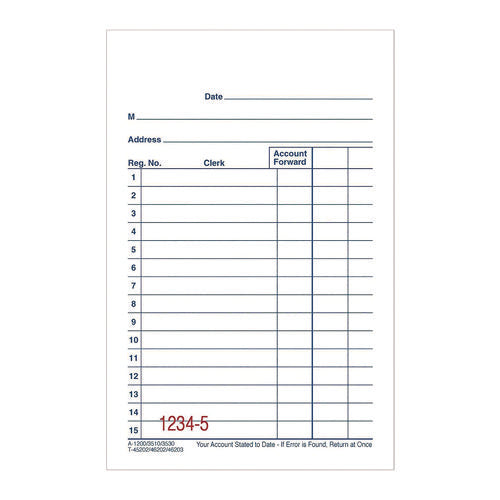 Multipart General-purpose Sales Pad, Two-part Carbonless, 3.34 X 5.13, 50 Forms/pad, 10 Pads/pack