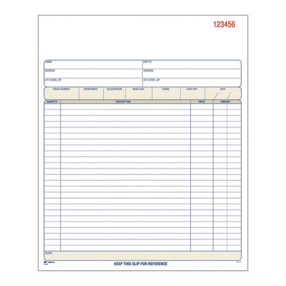 Multipart Sales Order Pad, Two-part Carbonless, 8.38 X 10.19, 50 Forms Total