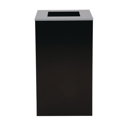 29 Gallon Trash/recycling Cans, Steel, Black Can With Square Lid