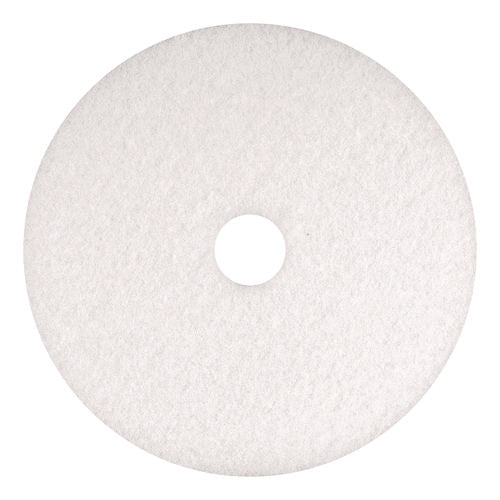 Polishing Pads, 18" Diameter, White, 5/carton