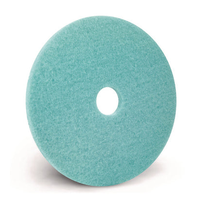 Luster Lite Burnishing Pads, 20" Diameter, Sky Blue, 5/carton