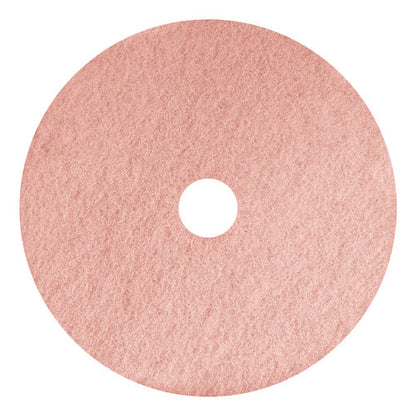 Remover Burnishing Pads, 20", Pink, 5/carton