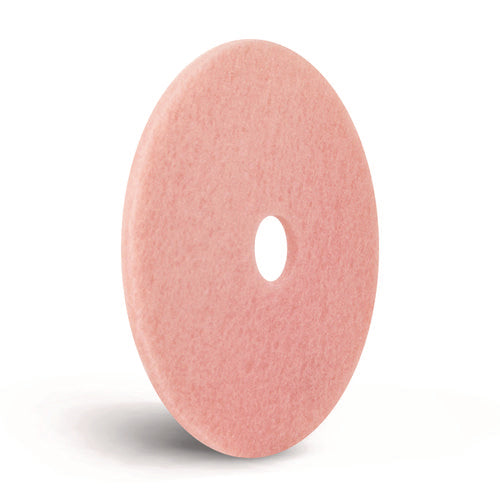 Remover Burnishing Pads, 20", Pink, 5/carton