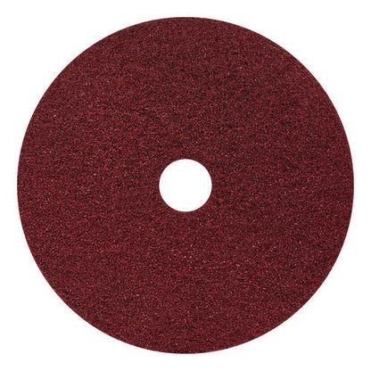 Black Diamond 400 Heavy-duty Cleaning Pad, 20" Diameter, 400 Grit, Black/red, 2/carton