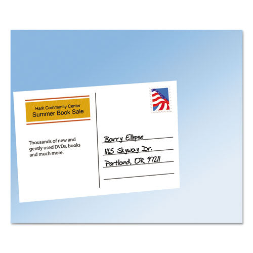 Printable Postcards, Laser, 80 Lb, 4 X 6, Uncoated White, 100 Cards, 2/cards/sheet, 50 Sheets/box