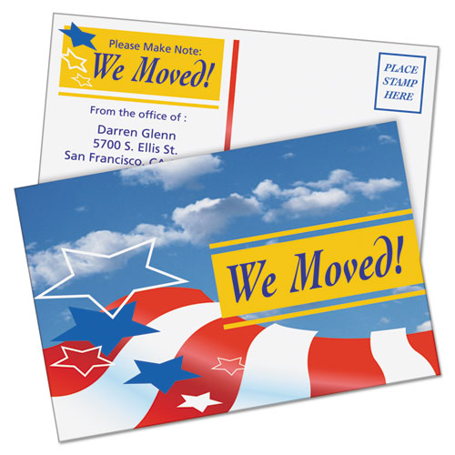 Printable Postcards, Laser, 80 Lb, 4 X 6, Uncoated White, 80 Cards, 2 Cards/sheet, 40 Sheets/box