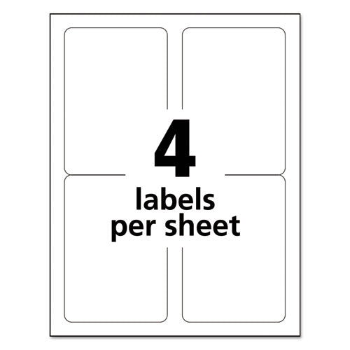 White Shipping Labels-bulk Packs, Inkjet/laser Printers, 3.5 X 5, White, 4/sheet, 250 Sheets/box