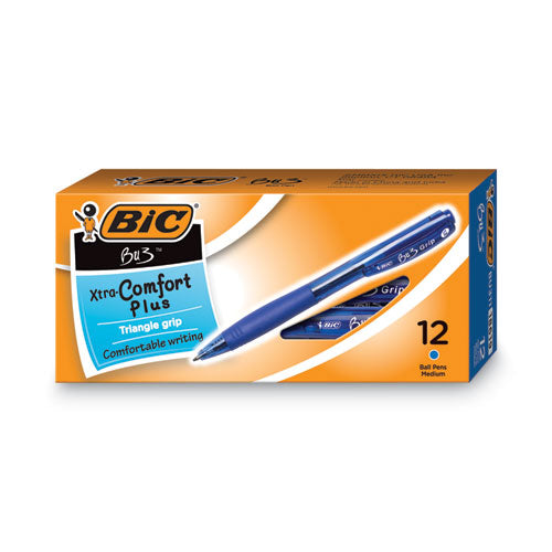 Bu3 Ballpoint Pen, Retractable, Bold 1 Mm, Blue Ink, Translucent Blue/blue Barrel, Dozen