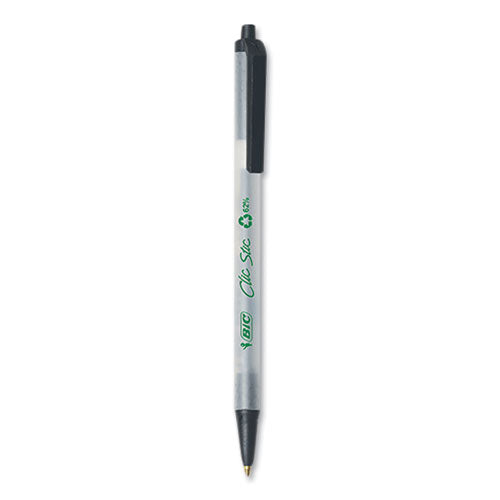 Revolution Round Stic Ballpoint Pen, Medium 1 Mm, Black Ink, Clear Barrel, 10/pack