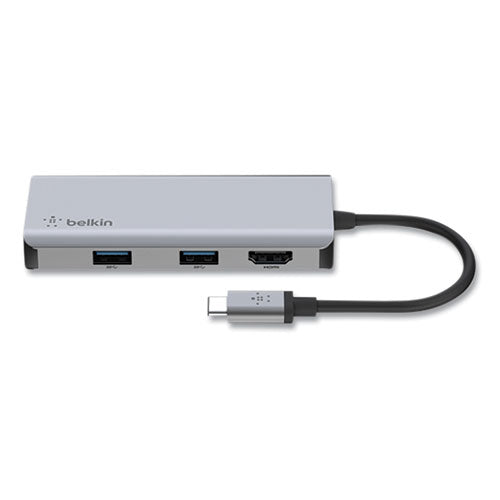 Connect 5-in-1 Multiport Adapter Hub, Gray