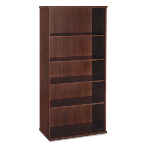 Series C Collection Bookcase, Five-shelf, 35.63w X 15.38d X 72.78h, Hansen Cherry