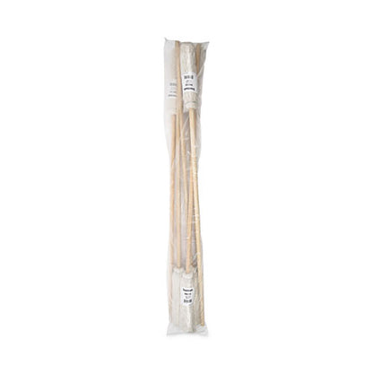 Handle/deck Mops, #12 White Cotton Head, 48" Natural Wood Handle, 6/pack