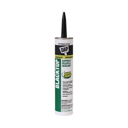 Blacktop Asphalt Filler And Sealant, 10.1 Oz Tube, Matte Black