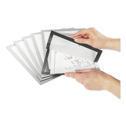 Duraframe Magnetic Plus Sign Holder, 8.5 X 11, Silver Frame, 2/pack
