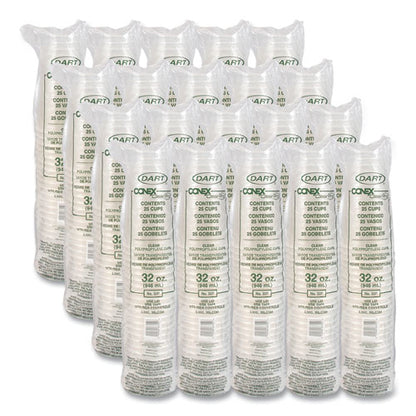 Conex Clearpro Plastic Cold Cups, Cold Cups, 32 Oz, Clear, 25/bag, 20 Bags/carton